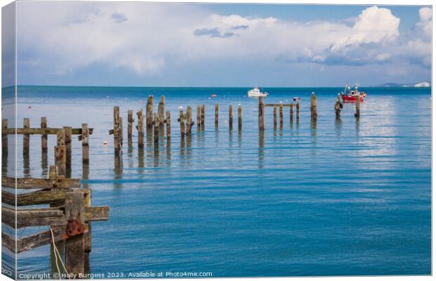 'The Historic Swanage Pier's Story' Canvas Print by Holly Burgess
