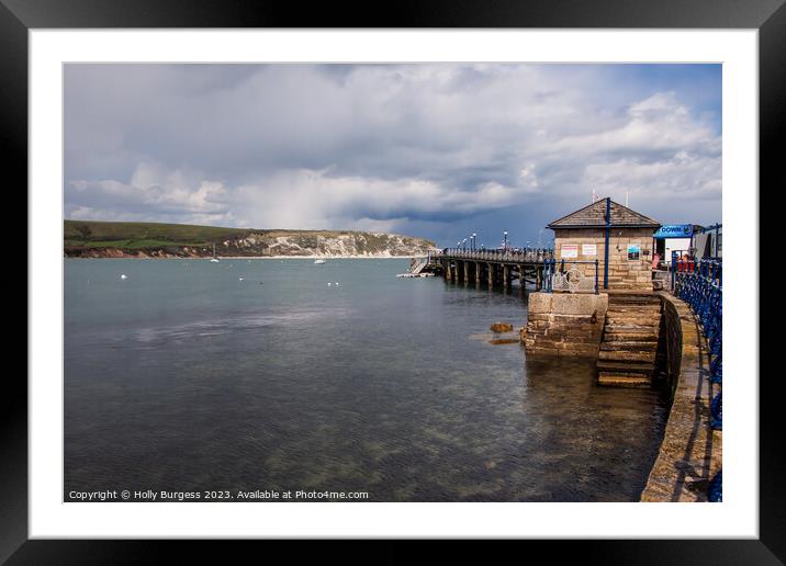 Swanage Pier's Nautical Snapshot Framed Mounted Print by Holly Burgess