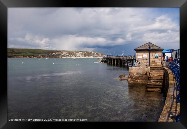 Swanage Pier's Nautical Snapshot Framed Print by Holly Burgess