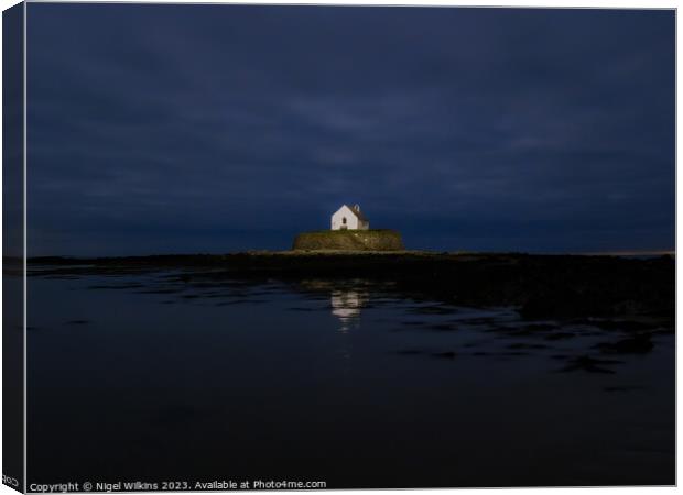 Little Church in the Sea Canvas Print by Nigel Wilkins