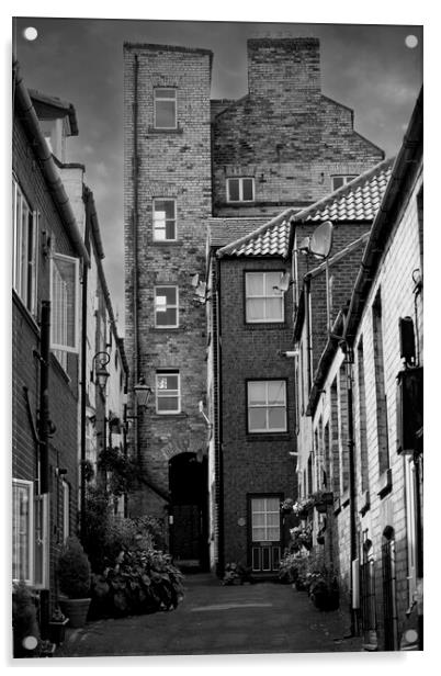 A Whitby back Street Acrylic by Glen Allen