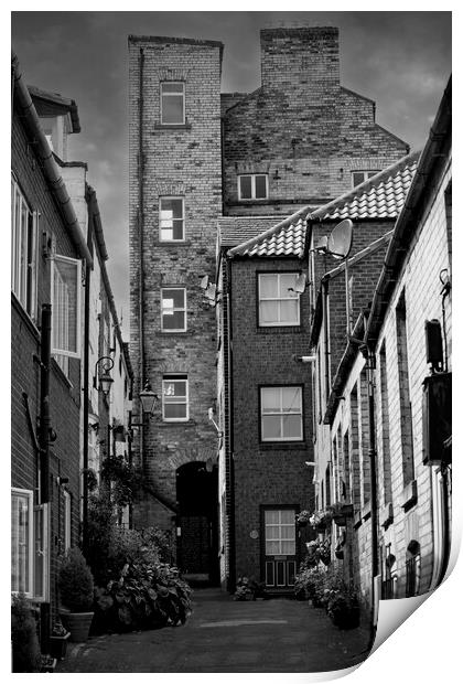 A Whitby back Street Print by Glen Allen