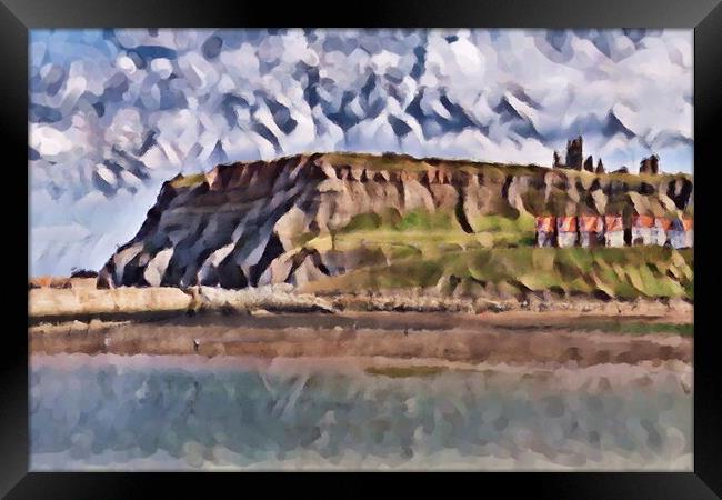 Whitby Cliffs - Acrylic Style Framed Print by Glen Allen
