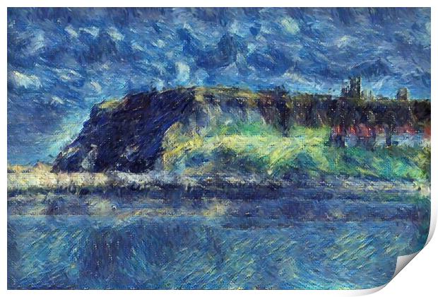 Whitby Cliffs - Impressionist Print by Glen Allen