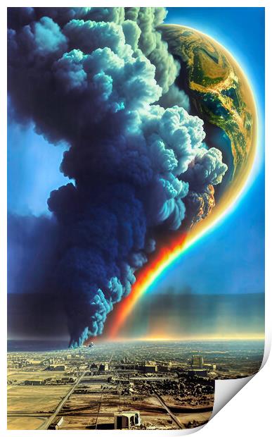 Whirlwind of Destruction Print by Roger Mechan