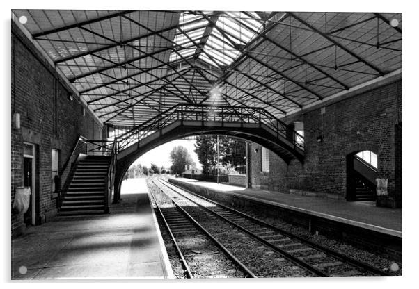 Filey Train Station Acrylic by Glen Allen