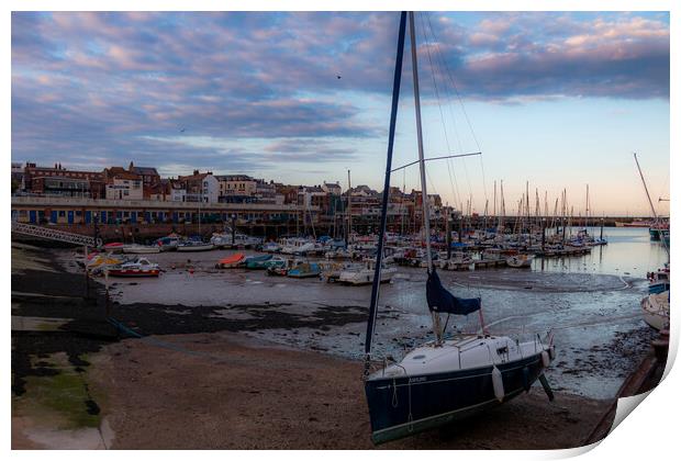 Evening Low Tide at Bridlington  Print by Glen Allen