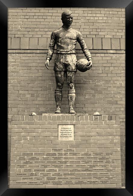 John Greig statue at Ibrox stadium Framed Print by Allan Durward Photography