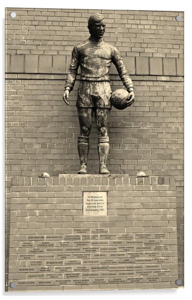 John Greig statue at Ibrox stadium Acrylic by Allan Durward Photography