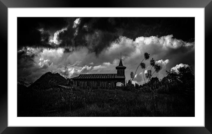 The Old Wooden Christian Church Framed Mounted Print by Chris Lord