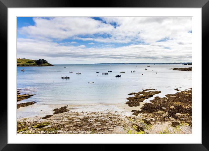 Tavern Beach View, St Mawes Framed Mounted Print by Jim Monk