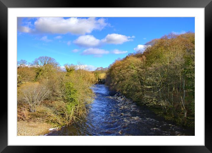 The River Swale Easby Framed Mounted Print by Steve Smith