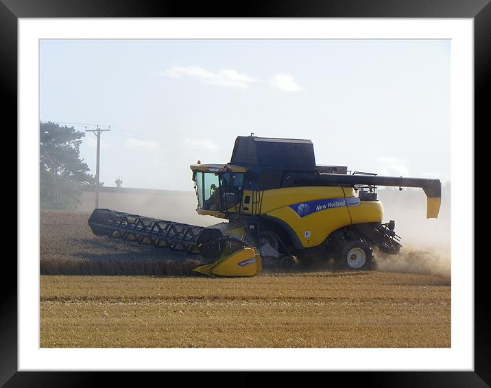 New Holland with dust Framed Mounted Print by Paul Potts