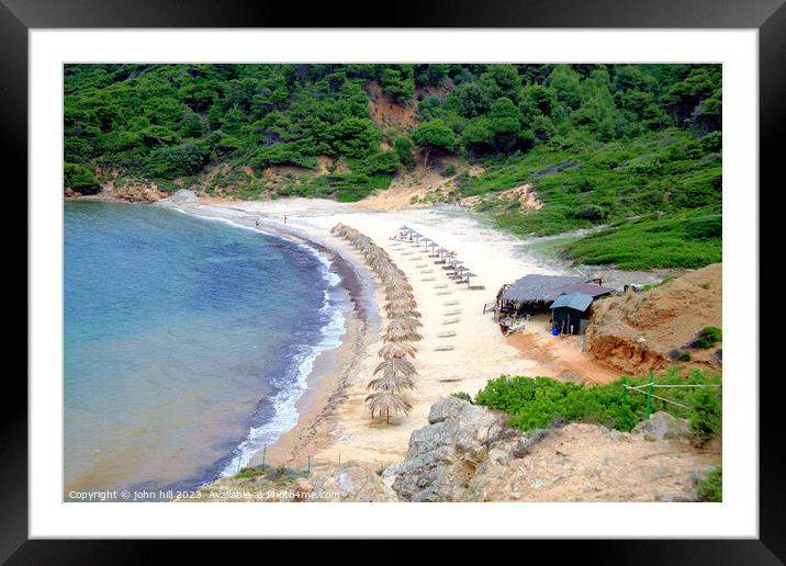 Agistros beach, Skiathos, Greece. Framed Mounted Print by john hill