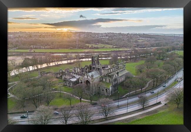 Kirkstall Abbey Framed Print by Apollo Aerial Photography