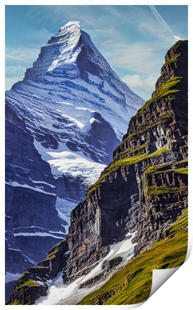 Towering Eiger North Face Print by Roger Mechan