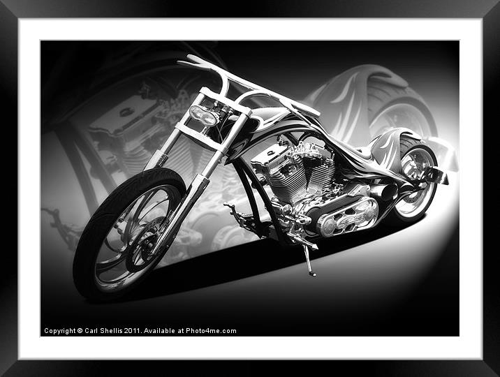 Custom bike Framed Mounted Print by Carl Shellis