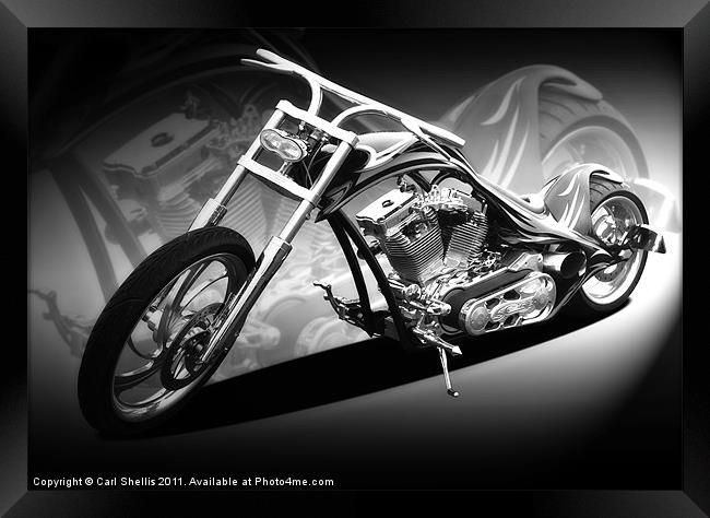 Custom bike Framed Print by Carl Shellis