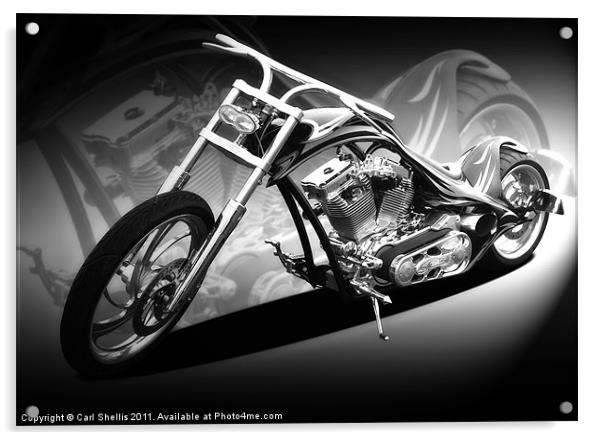 Custom bike Acrylic by Carl Shellis