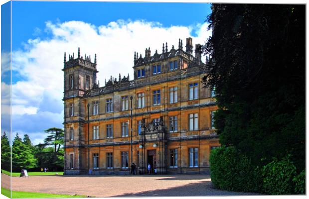 Highclere Castle Downton Abbey England United Kingdom Canvas Print by Andy Evans Photos