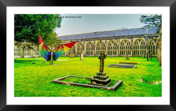 Palm Churchyard Wells Cathedral Framed Mounted Print by Peter F Hunt