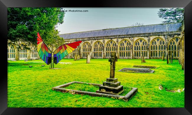 Palm Churchyard Wells Cathedral Framed Print by Peter F Hunt