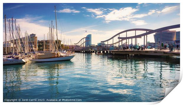 Maremagnum in the port of Barcelona - Orton glow Edition  Print by Jordi Carrio