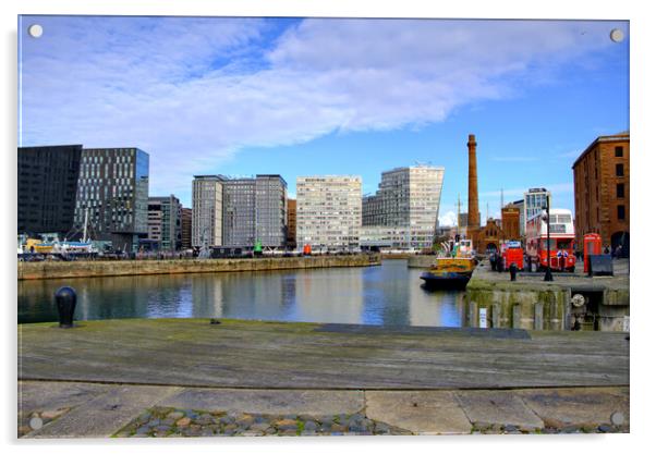 Royal Albert Docks Liverpool Acrylic by Steve Smith
