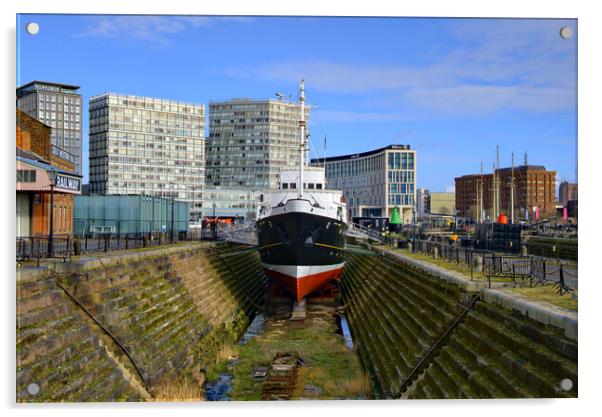 Royal Albert Docks Acrylic by Steve Smith