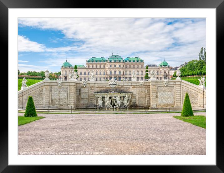 Belvedere Palace (Schloss Belvedere) in Vienna, Austria Framed Mounted Print by Cristi Croitoru