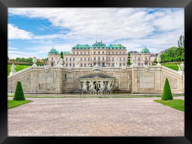 Belvedere Palace (Schloss Belvedere) in Vienna, Austria Framed Print by Cristi Croitoru