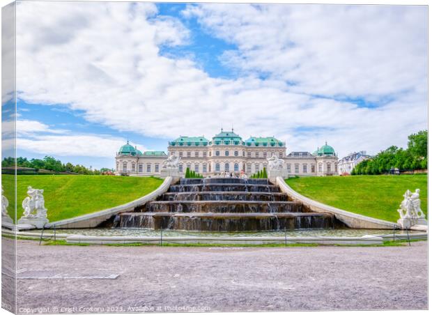 Belvedere Palace (Schloss Belvedere) in Vienna, Austria Canvas Print by Cristi Croitoru