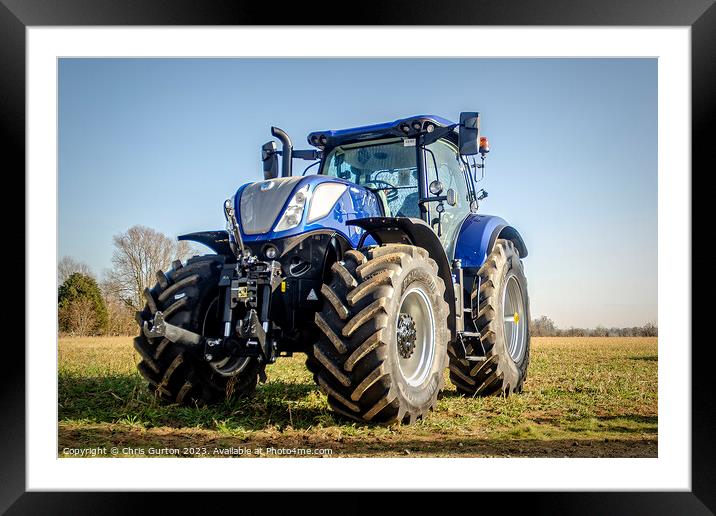 New Holland T7.270 Tractor Framed Mounted Print by Chris Gurton