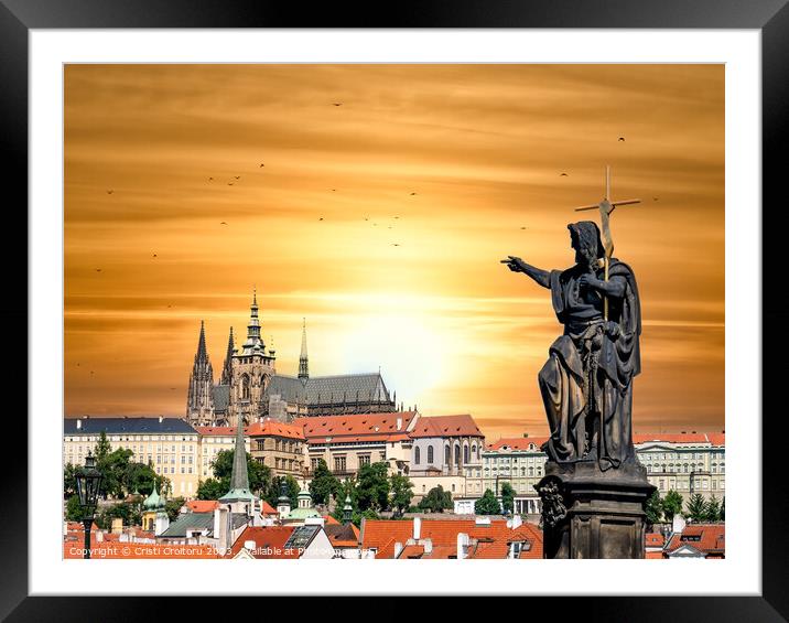  St. Vitus Cathedral in Prague Castle. Framed Mounted Print by Cristi Croitoru