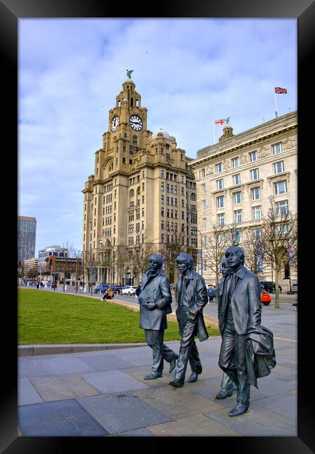 The Beatles Pier Head Liverpool Framed Print by Steve Smith