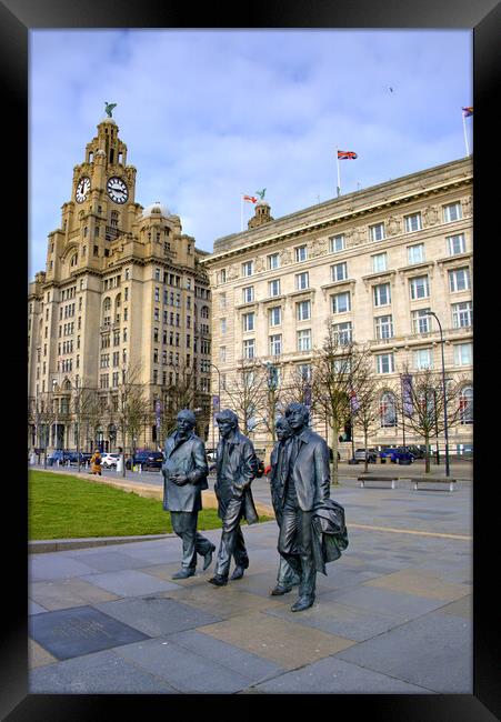 The Beatles Pier Head Liverpool Framed Print by Steve Smith