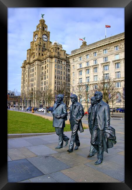 The Beatles Pier Head Liverpool Framed Print by Steve Smith