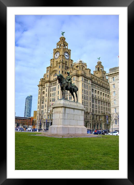 Regal Majesty at Liverpools Pier Head Framed Mounted Print by Steve Smith