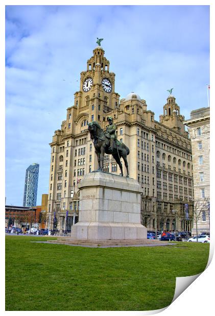 Regal Majesty at Liverpools Pier Head Print by Steve Smith