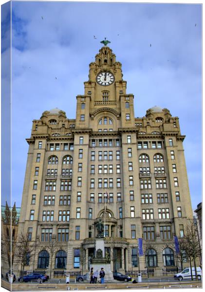 Liver Building Liverpool Canvas Print by Steve Smith