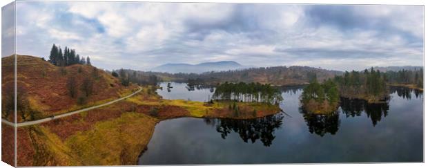 Majestic Tarn Hows Reflecting the Mystical Sky Canvas Print by Tim Hill