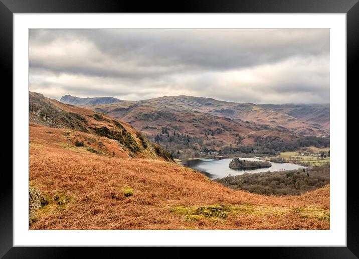 View from Loughrigg fell Framed Mounted Print by James Marsden