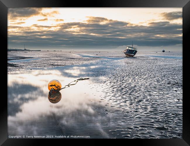 Serenity at Sunrise Framed Print by Terry Newman