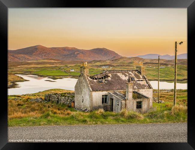 Abandoned Beauty at Hebrides Framed Print by Terry Newman