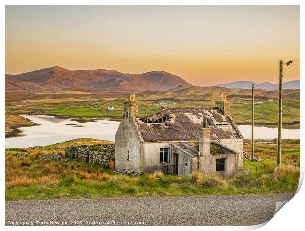 Abandoned Beauty at Hebrides Print by Terry Newman