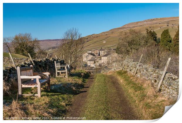 Down into Muker, Swaledale, Yorkshire Dales Print by Richard Laidler