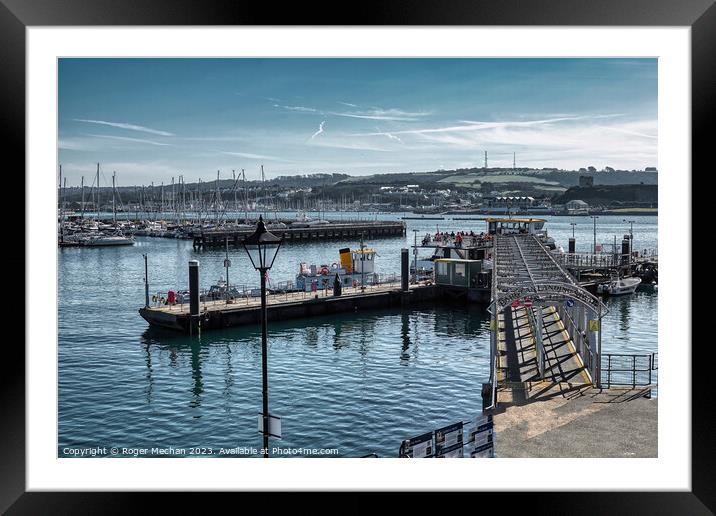 Plymouth's Historic Barbican. Framed Mounted Print by Roger Mechan