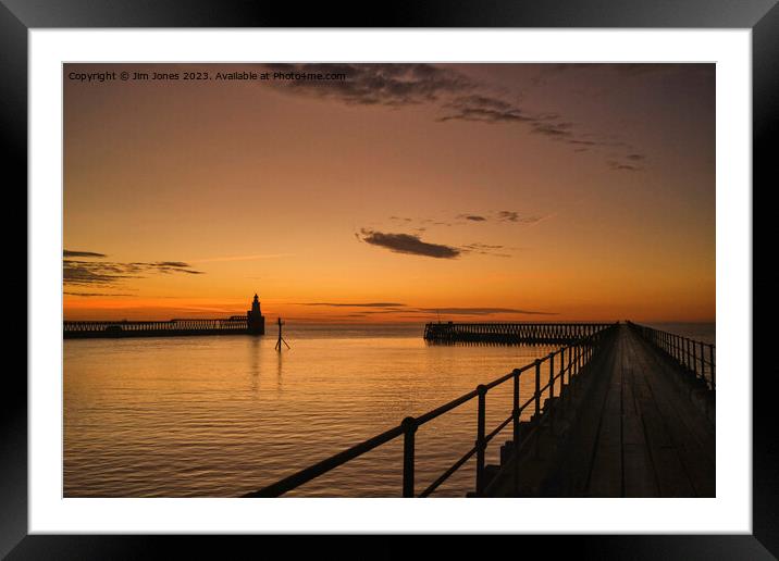 February sunrise at the river mouth (2) Framed Mounted Print by Jim Jones