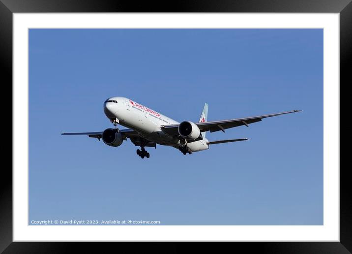 Air Canada Boeing 777 Framed Mounted Print by David Pyatt