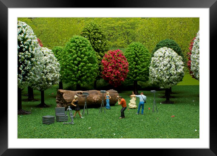 Enchanting Miniature Fantasy Photoshoot Framed Mounted Print by Steve Purnell